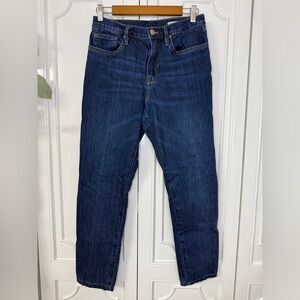 Frame Denim Straight Leg Jeans in Dark Indigo Blue